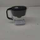 Brita Water Filter Space Saver Pitcher for Tap and Drinking Water with 1 Elite Filter, Black