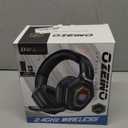 Ozeino Wireless Gaming Headset with Flip Microphone, RGB Lighting Gaming Headphones for PS5, PS4, PC - 2.4GHz USB & Type C Transmitter