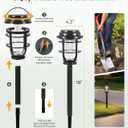 Vuees Bright Solar Pathway Lights Outdoor, 6 Pack Waterproof IP65, Auto On/Off Solar Powered Garden Lights for Yard Lawn Walkway Landscape Pool Outside - 3-in-1 Hanging, Tabletop & Stake Lighting