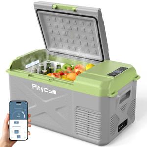 Car Refrigerator 12v Portable Fridge for Car, Auto 19 Quart Freezer Cooler, -468 12/24V DC 100~240 Volt AC for Truck, Camping, Travel, Vehicles, RV (Grey)