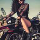 Fingerless Driving Gloves PU Faux Leather Outdoor Sport Half Finger Glove for Men Women Teens