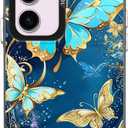 for Samsung Galaxy A36 5G/A56 5G Case,Slim Fit Thin Stylish Women Men Protective Cell Phone Case Cover for Galaxy A36 A56 Samsung A 36 5G Butterfly Gold