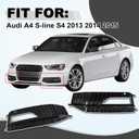 GearUp Fog Light Cover Bezel for Audi A4 S-line S4 2013 2014 2015