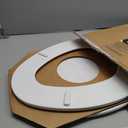 Mayfair Linden Slow Close Toilet Seat, Non Slip Heavy Duty Wood, Easy Install, Elongated, White