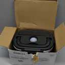 Electric-Lunch-Box-Heated-Food Warmer, 80W Heating Lunchbox for Adults, 2 Pack 1.5L Stainless Steel Containers, 12/24/110V Lonchera Elctrica Porttil for Work/Car (Matte Black)