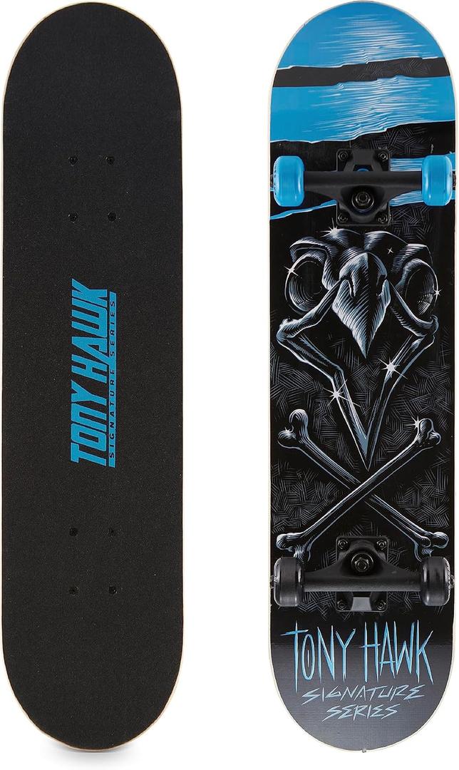 Tony Hawk 31" Skateboard - Signature Series 1 Skateboard with Pro Trucks, Full Grip Tape, 9-Ply Maple Deck, Ideal for All Experience Levels