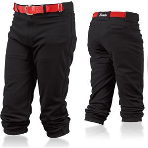 Franklin Sports Youth Baseball + Softball Pants - Knee High + Relaxed Fit Kids Baseball Pants - White, Black + Grey Pants, XL
