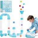 Air-Powered STEM Building Toys - Bluetooth Learning Toys with Wireless Music Play, Rechargeable & Play While Charging, STEM Toys for 3+ Year Old, Kids Toys Birthday Gifts for Kids