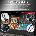 Envelope Style Cargo Net Compatible with Hyundai Tucson 2026 2025 2024 2023 2022 2021 2020 2019 2018 2017 2016 2015 Upgraded Car Rear Touring Tailgate Trunk Netting with Heavy Duty Carabiner