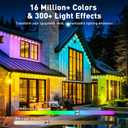 200FT Permanent Outdoor Lights Waterproof, Smart RGB Eaves Lights with App/Remote Control, DIY Scene Modes, LED Outdoor Lighting for Christmas Holidays Daily Party House Roof Lighting