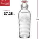 Bormioli Rocco Officina Water Bottle | 37.25 oz, Italian Glass Pitcher | Airtight Seal & Metal Clamp | Easy To Carry Handle, Dishwasher Safe & Eco-Friendly | Safe For Infused & Carbonated Drinks