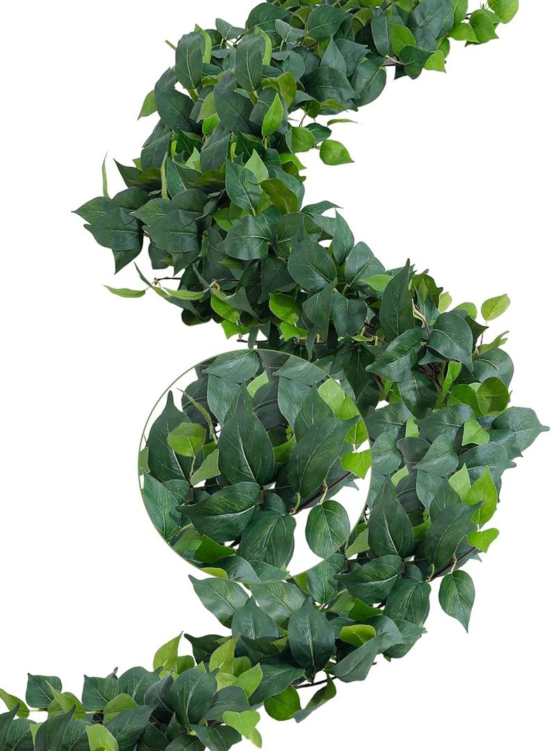 ucky 2Pack Artificial Ivy Artificial Vines Artificial Plants 12FT Fake Hanging Plants Silk for Garden Terrace Beach Party Decoration Wedding Decoration