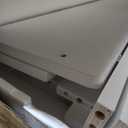 Merax Queen Murphy Bed with 3 Height Adjustable Storage Shelves & 1 Drawer, Wall Bed Frame Multifunctional Foldable Platform Bed for Small Space, Bedroom, Guest Room, Bear 500LBS (White)