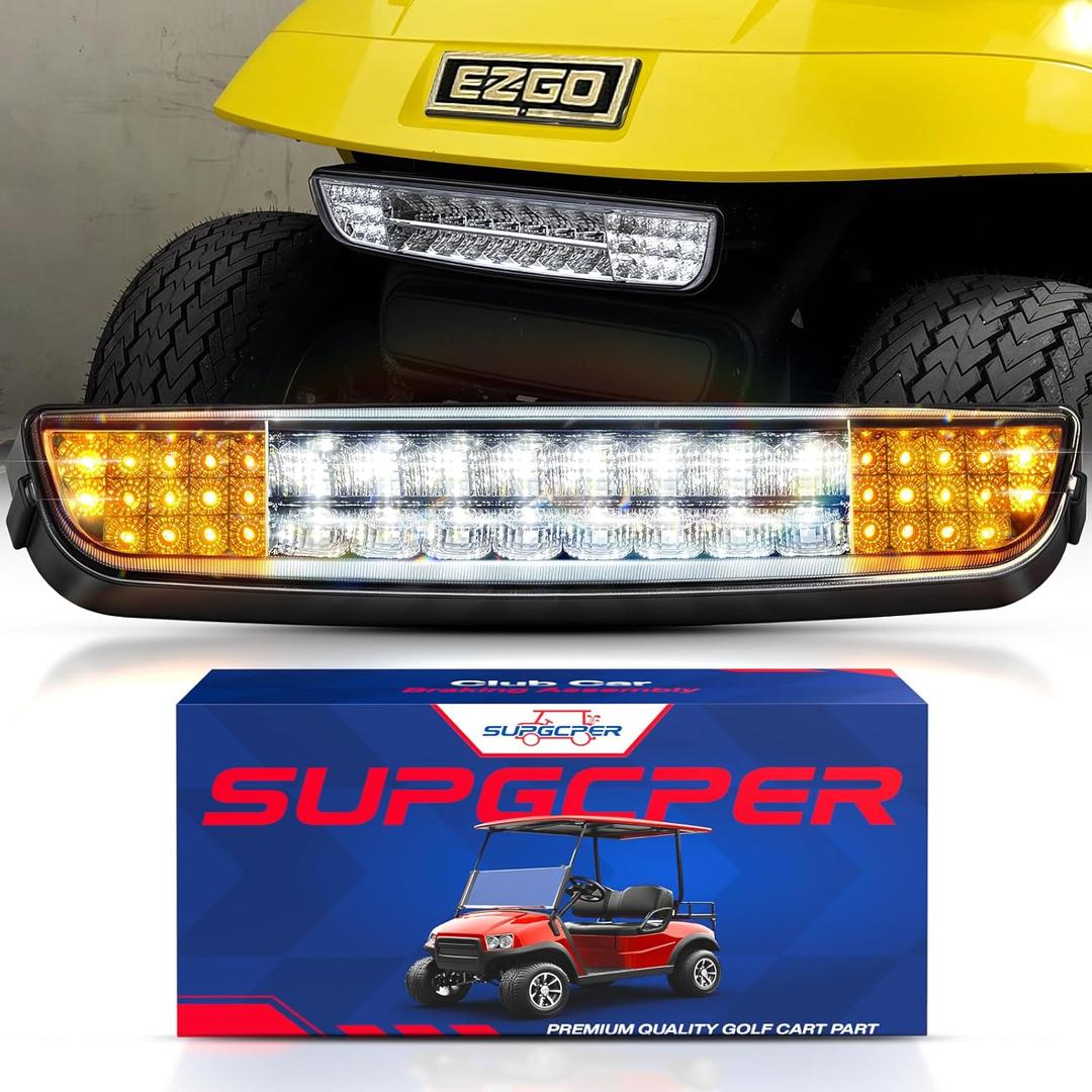 Golf Cart LED Light Bar for EZGO TXT 1996-2013 Gas and Electric Carts, 20.86 Inch EZGO TXT Headlight Bar with 3-pin plug, Hight Brightness 12V Street Legal LED Headlight (without Mounting Bracket)