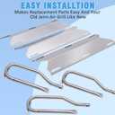 Grill Parts Kit for Jenn-Air 720-0336 720-0511 720-0337 730-0337, Members Mark 720-0586A Gas Grill Burners, Heat Plates Tent Shield Burner Cover, Igniters