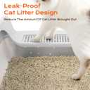 XXXL Stainless Steel Litter Box, 28.1'' Metal Cat Litter Box for Big Cats & Multi-Cat Homes, Low Entry, High Sides, Easy Clean