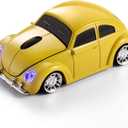 Certified Wireless Mouse Compatible with iOS Windows Android - Works with Computer, Laptop, Tablet, Mobile Phone - Universal Bluetooth/USB Receiver Connectivity (VW01, Lemon Yellow)