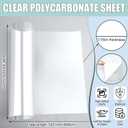 Beeveer Polycarbonate Clear Plastic Sheet 1 Pcs 48" x 192" Flexible Sheet Panels with UV Coating on Both Sides for Crafts DIY Window Replacement Panes