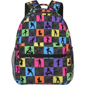 Gaming Themed Backpack for Boys - Ideal for Students Ages 6-18, School and Travel Use - Kids and Teens Video Game Bookbag-17 Durable and Stylish School Bag Grey
