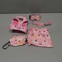 PUPTECK Adjustable Dog Harness Collar and Leash Set, Step in No Pull Pet Harness for Small Medium Dogs Puppy Cats Outdoor Walking, Soft Mesh Padded Reflective Vest Harnesses, Light Pink Alpaca, XS