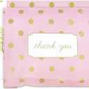 Pack It Chic - 10X13 (100 Pack) Pink Polka Dot - Thank You Poly Mailer Envelope Plastic Custom Mailing & Shipping Bags - Self Seal