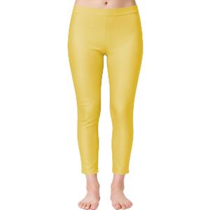 Wildarms Girls Leggings - Shimmer Dance Pants for Festive Wear for Yoga, Workouts,Casual wear (Yellow)