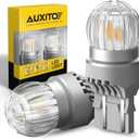 AUXITO Upgraded 7443 LED Bulbs Turn Signal Lights Amber Yellow 400% Brighter, 7440 7444 7441 W21W LED Amber Lights for Blinker Signal Lights, Parking Light, Side Marker Light, Pack of 2