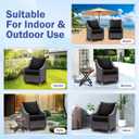 IASEAHK Outdoor Seat Cushion Set, Waterproof & Fade Resistant Patio Chair Cushions, Outdoors Cushion for Patio Furniture, 24 x 24 x 5.75 Inch, Outdoor Couch Cushions with Handle and Ties, Black