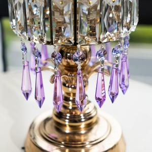 HDCRYSTALGIFTS Purple Chandelier Icicle Drop Prisms Crystal 55mm, Pack of 25 (Purple)
