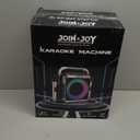 Portable Karaoke Machine, with Wireless Microphones, Bluetooth Party Speaker with LED Lights, Loud Subwoofer, USB/AUX, Outdoor Karaoke Speaker for Adults & Kids, Home & Party (Silver)