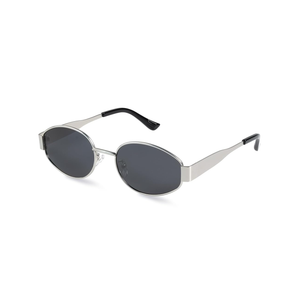 livho Retro Polarized Sunglasses - UV400 Protection, Oval Shape, Metal Frames - Matching Soft Case Inlcuded