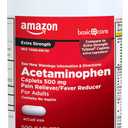 Amazon Basic Care Extra Strength Pain Relief, Acetaminophen Caplets, 500 mg, Pain Reliever/Fever Reducer, 500 Count (Packaging may vary), 10/2024