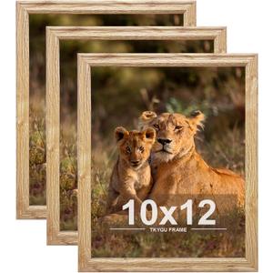 10x12 Picture Frame set of 3,Modern Style Woode Frame for Wall Hanging, Horizontally or Vertically, 10 x 12 Wall Gallery Poster Photo Frame best gift