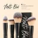 DUcare Makeup Brushes Duo End Foundation Contour Powder and Buffer Brush Bronzer Double Makeup Brush Set 2Pcs black (B03)