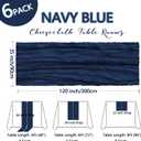 6 Pack Navy Blue Cheesecloth Table Runner 10Ft Gauze Cheese Cloth Table Runner 35x120 Inch Boho Sheer Rustic Fabric for Holiday Party Decor Baby Shower Wedding Home Decorations