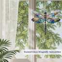 3 x Dragonfly Suncatcher Stained Glass Effect - Window Hanging Suncatcher, Birthday Gifts for Women, Dragonfly Decor, Christmas Tree Decorations & Suncatchers for Windows Hanging