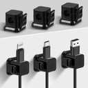 6 Pcs Cord Organizer Holder, Adhesive Charger Cable Holder Clips Organizer Phone Charging Wire USB Keeper Management for Home Office Desk Car Wall Nightstand