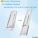 4-Pack Universal Grill Heat Plates Extends from 11.75" up to 21" Adjustable Stainless Steel Heat Shield, Flavorizer Bar, Grill Heat Tent, Burner Cover, Flame Tamer for Gas Grill Parts