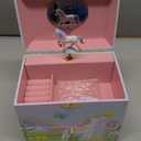Giggle & Honey Musical Jewelry Box for Girls,Unicorn Toys for Girls 4-6, Easter Gifts for Kids, 6.8 x 5.3 x 6 in