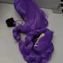 Kids Purple Braided Wig for Girls Child Long Braid Purple Wig Cosplay Synthetic Wigs with Wig Cap