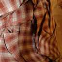 Womens Cropped Plaid Shirt Button Down Short Sleeve Top Blouse | Vintage Plaid Shirts, Preppy Clothes, Casual, Checkered, Plaid Crop Top Button Up Shirts, Gingham, Streetwear, Hiphop, Y2K (Red), Medium