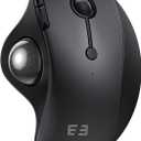 seenda Wireless Trackball Mouse, Ergonomic Bluetooth Rollerball Mouse Rechargeable, 3 Device Connection Optical Mice Adjustable DPI Thumb Control Mice Compatible for PC/Laptop/Windows/Mac - Black