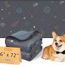 LOOBANI Washable Pee Pads for Dogs: Reusable Dog Crate Pee Pad 36" x 72"- 2 Pack, Absorbent and Non-Slip Pet Whelping Pad for Playpen, Floor, Sofa, Cage, Couch, Grey