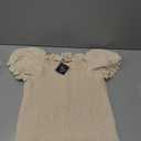 SENFURE Women's Summer Casual Midi Smocked Bodycon Dresses Puff Sleeve Square Neck Ruffle Mermaid Cocktail Dress, Size XL