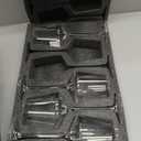 White Red Glasses Set of 6 18oz ClearHand Blown Crystal Glass Tall Long Stem Modern Glasses Square Glass with flat bottom Unique gifts for Valentine's Day,Brithday,