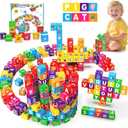 Magnetic Blocks for Toddlers 1-3, 1.4 inch Large Building Blocks Number ABC Learning Toys for 1 2 3 4 5+ Year Old Boys Girls Educational Montessori Toys for Preschool Activities 36PCS STEM Magnet Cube