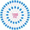 BVN Oral Care Swabs, 100 Pcs Disposable Mouth Cleaning Spong Swabs. (Blue-100pcs)