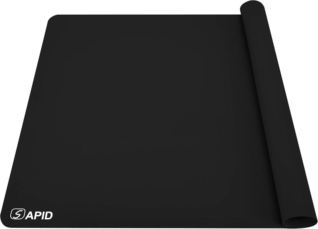 SAPID Extra Large Silicone Sheet for Crafts 23.6" x 31.4", Thick Silicone Jewelry Casting Mats, Nonstick Nonslip Silicon Mat for Epoxy Resin, Art Painting, Heat Resistant Counter Mat (Black)