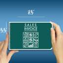 BookFactory Sales Invoice Book/Carbonless Sale Tracking Journal - Wire-O, 8.5'' x 5.5'', 100 Pages (50 Sets of Pages) Contains Duplicate Pages (Made in USA)