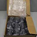 Meanplan 12 Pcs Tea Tin Canister with Airtight Double Lids Round Tin Can Box Small Kitchen Tea Canister Loose Leaf Storage Containers for Loose Bags Coffee Sugar Candy Spices(Black,8 oz)